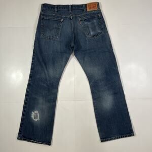 Levi's 517 Jeans Men's 35x30 Blue Bootcut Medium Wash Western 100% Cotton Denim